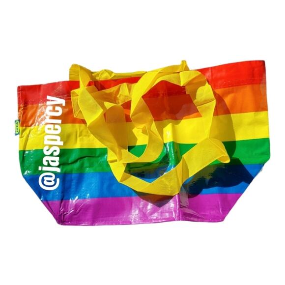 IKEA -STORSTORMA -Set of Two (2) Large Rainbow Tote Support LGBTQ+ Gay Pride - Picture 6 of 13